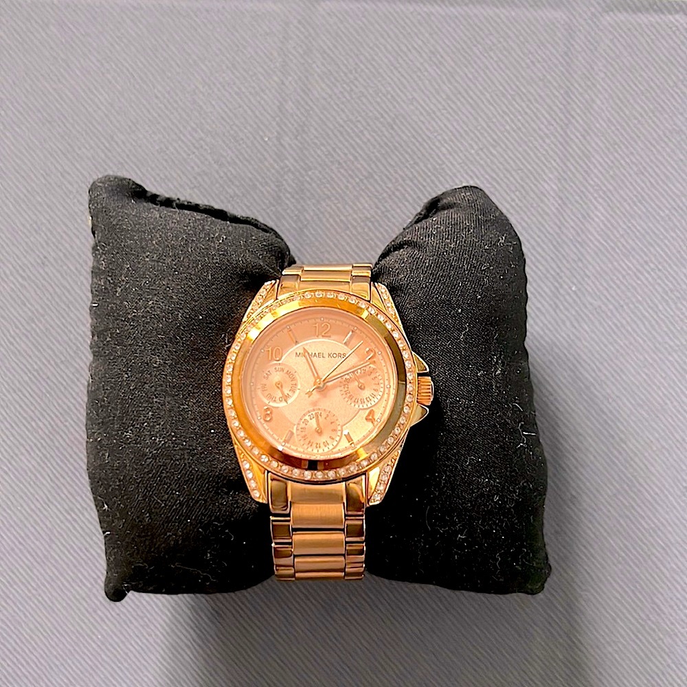 Michael Kors Gold Tone and crystal watch